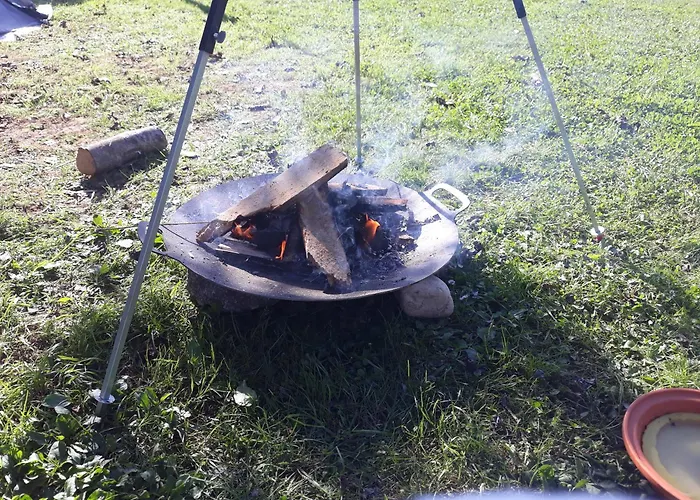 Camping Under The Walnut In Your Own Tent On A Shared Lot And Shared Bathroom Camping